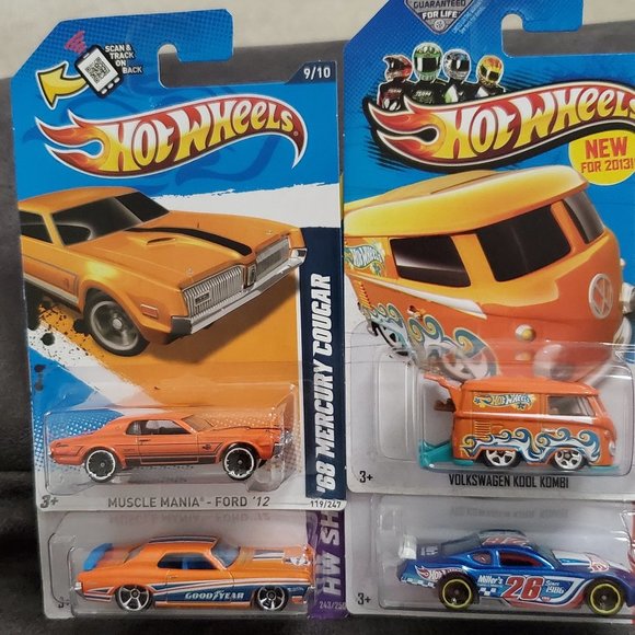 Lot Of 4 Hot Wheels CIRCLE TRACKER, KOOL KOMBI, FORD ,COUGER - Picture 1 of 5
